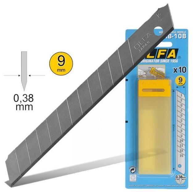 18mm Olfa LB-10B Olfa 8-Point Heavy Duty Snap-Off Knife Blade 10