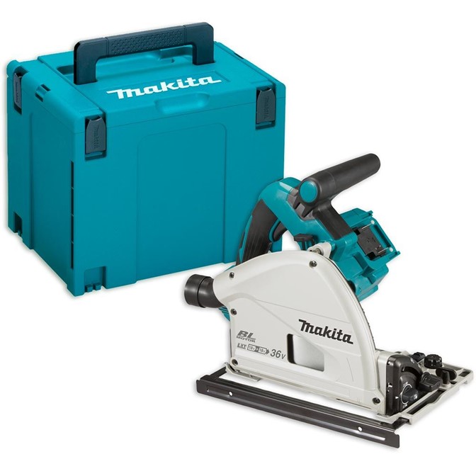 Makita DSP600ZJ Cordless Plunge Saw With Rail and Container Strand