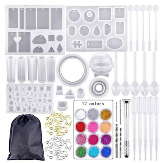 64 PC, Resin Starter Kit, UV Resin Kit, Resin Jewelry Kit, Resin